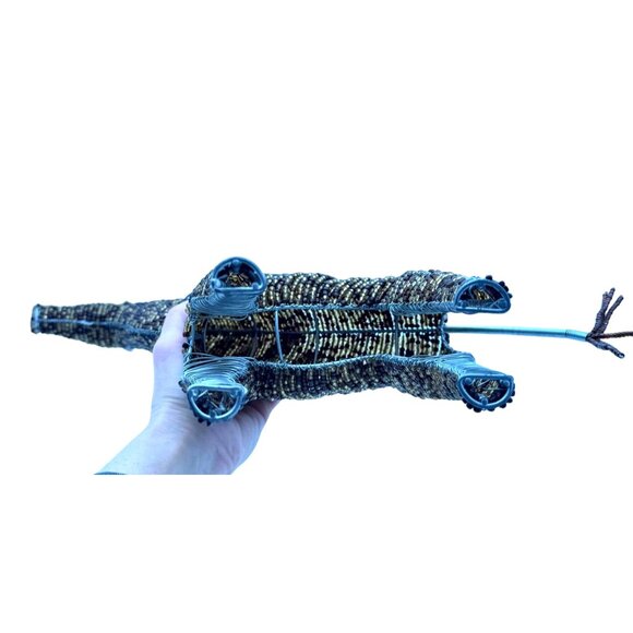 Tall Glass Beaded Giraffe Figure from Grassroots Beadworx Handmade Haiti 16 x 15 - Picture 6 of 7